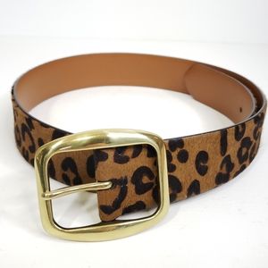 LAUREN Ralph Lauren Animal Print Leather Belt M